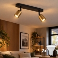 LED-spotlampa TOP 2xGU10/10W/230V guld/svart