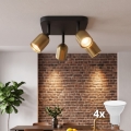 LED-spotlampa TOP 4xGU10/10W/230V guld/svart