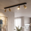 LED-spotlampa TOP 4xGU10/10W/230V svart/guld