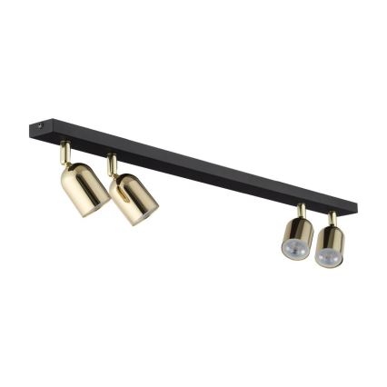 LED-spotlampa TOP 4xGU10/10W/230V svart/guld