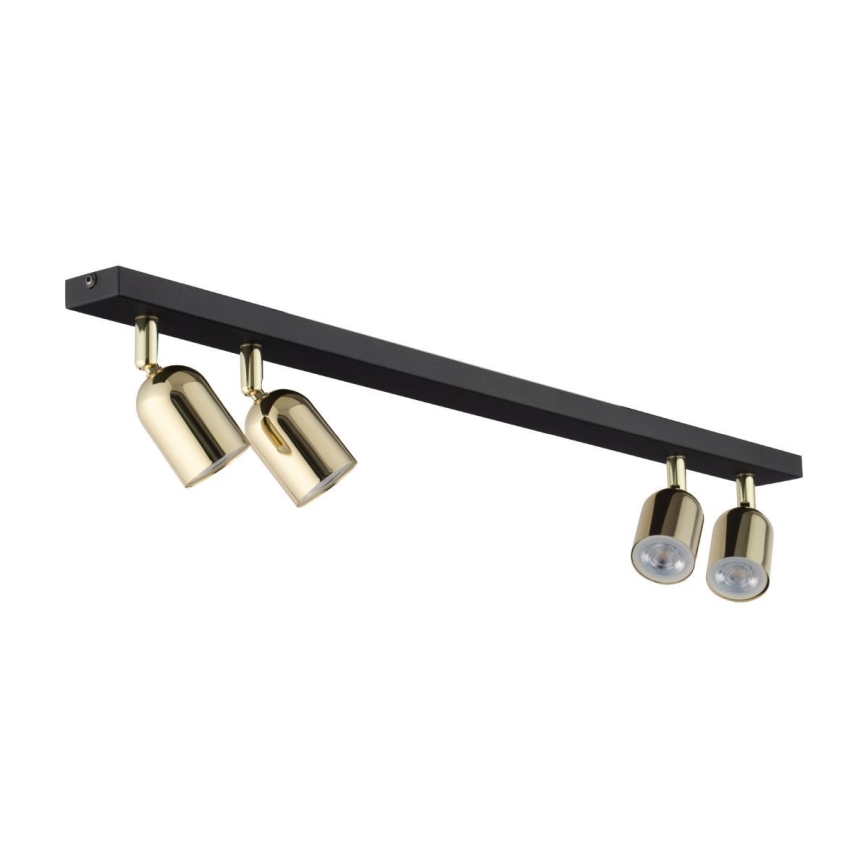LED-spotlampa TOP 4xGU10/10W/230V svart/guld