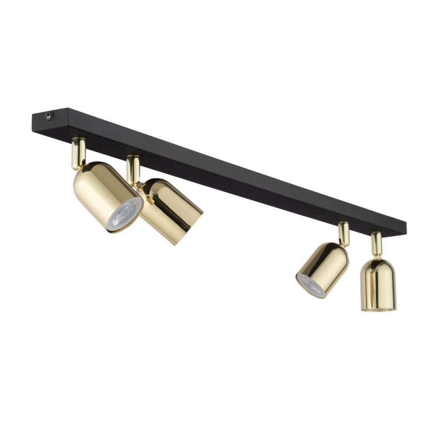 LED-spotlampa TOP 4xGU10/10W/230V svart/guld