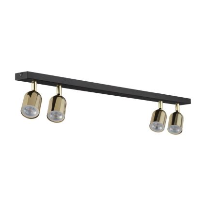 LED-spotlampa TOP 4xGU10/10W/230V svart/guld