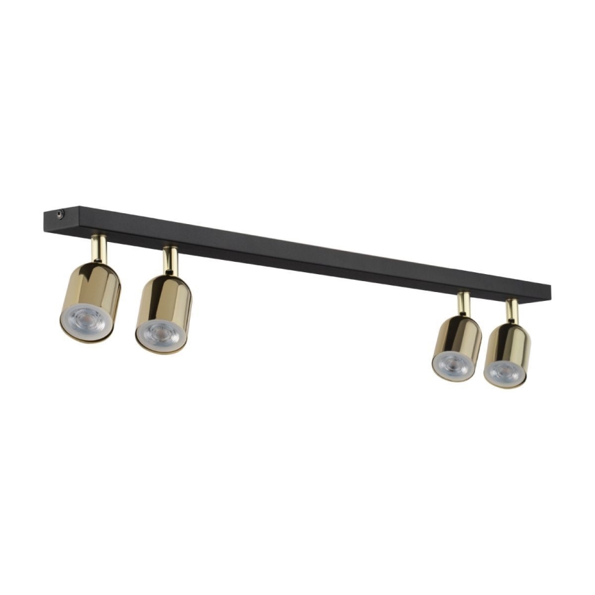 LED-spotlampa TOP 4xGU10/10W/230V svart/guld