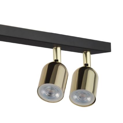 LED-spotlampa TOP 4xGU10/10W/230V svart/guld