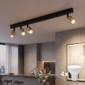 LED-spotlampa TOP 4xGU10/10W/230V svart/guld