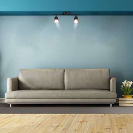 LED spotlight 2xLED/5W/230V 4000K svart