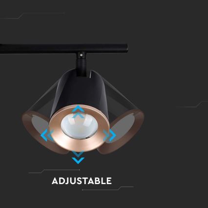 LED spotlight 2xLED/5W/230V 4000K svart