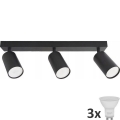 LED spotlight ANGIE 3xGU10/6W/230V svart