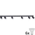 LED spotlight ANGIE 6xGU10/6W/230V svart