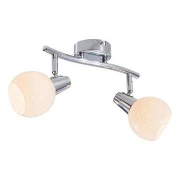 LED spotlight DOXY 2xE14/4W/230V skinande krom