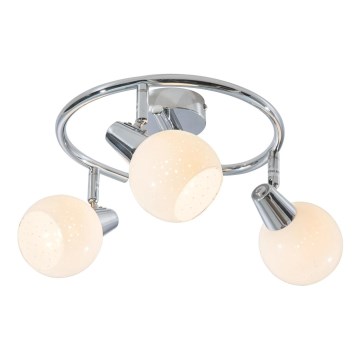 LED spotlight DOXY 3xE14/4W/230V skinande krom