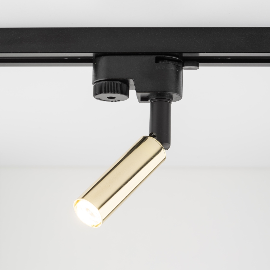 LED spotlight för 1-fas skensystem LAGOS 1xG9/3W/230V guld/svart