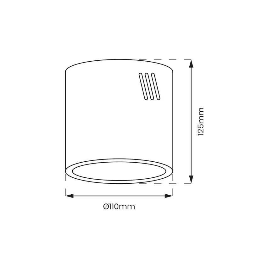 LED spotlight GEORGE 1xE27/6W/230V diameter 11 cm svart