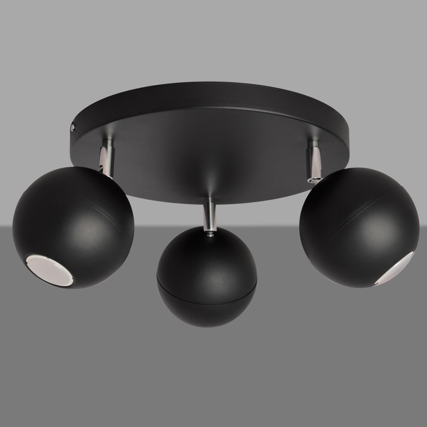 LED spotlight MIDWAY 3xGU10/4,8W/230V svart