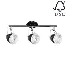 LED Spotlight OLIVER 3xGU10/5,5W/230V - FSC-certifierad