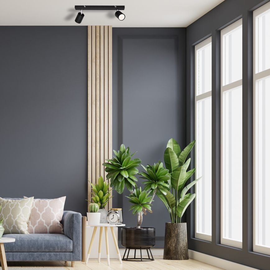 LED Spotlight TUNE 2xGU10/4,8W/230V svart