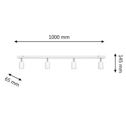 LED Spotlight TUNE 4xGU10/4,8W/230V vit