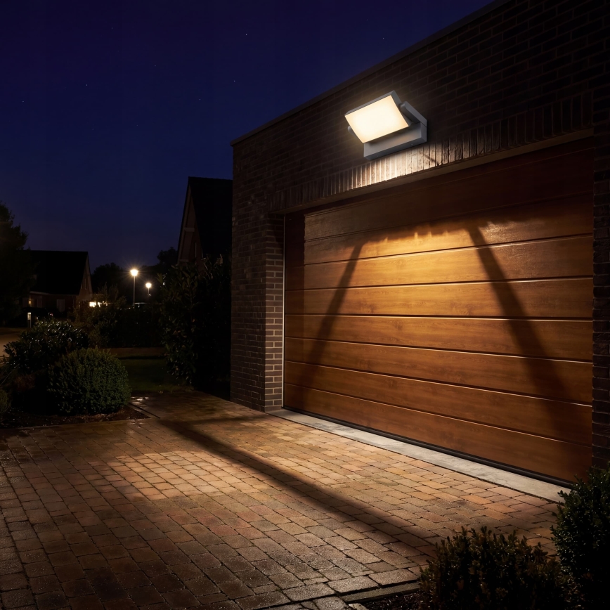 LED dimbar utomhusväggarmatur LED/12/18/24W/230V 3000/4000/6500K IP54 svart