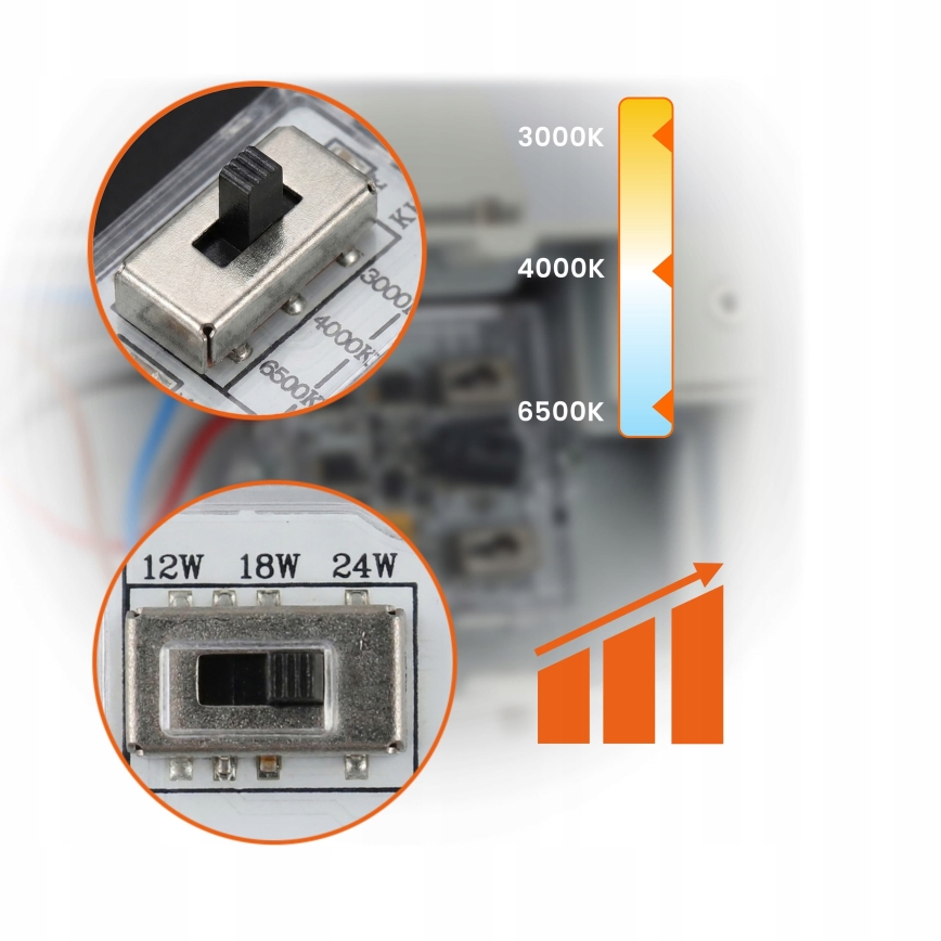 LED dimbar utomhusväggarmatur LED/12/18/24W/230V 3000/4000/6500K IP54 svart