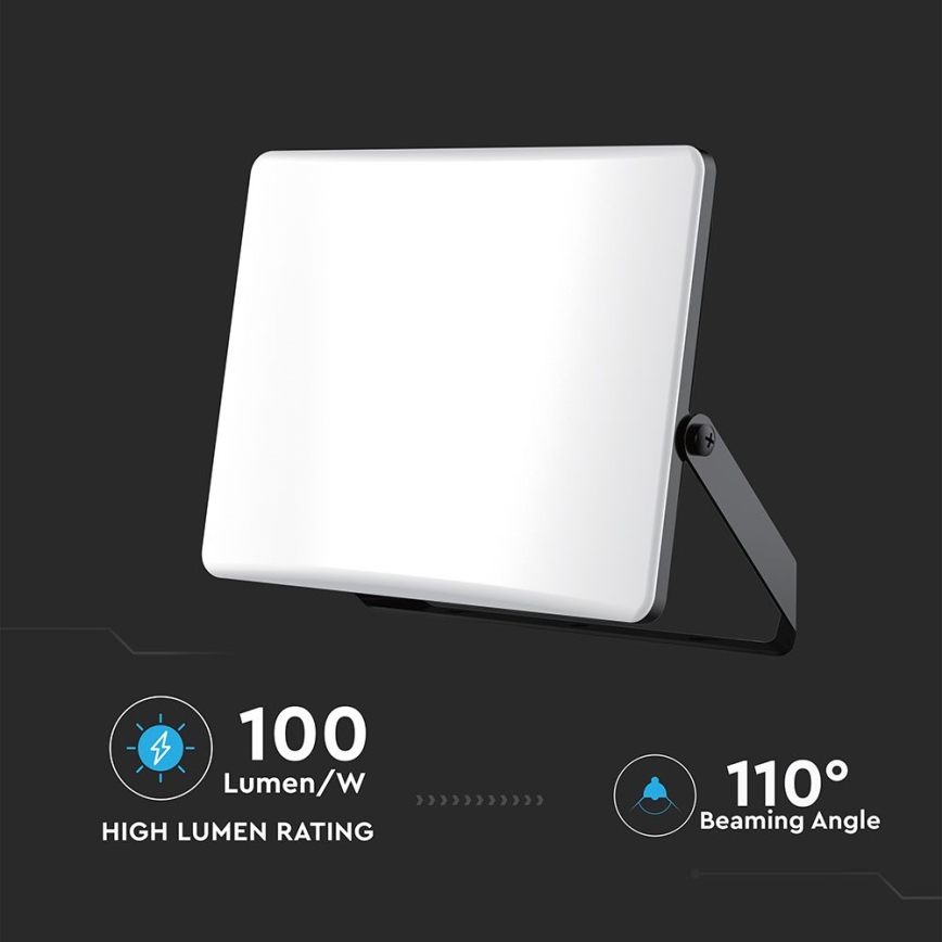 LED Strålkastare LED/100W/230V 3000/4000/6500K IP65 svart