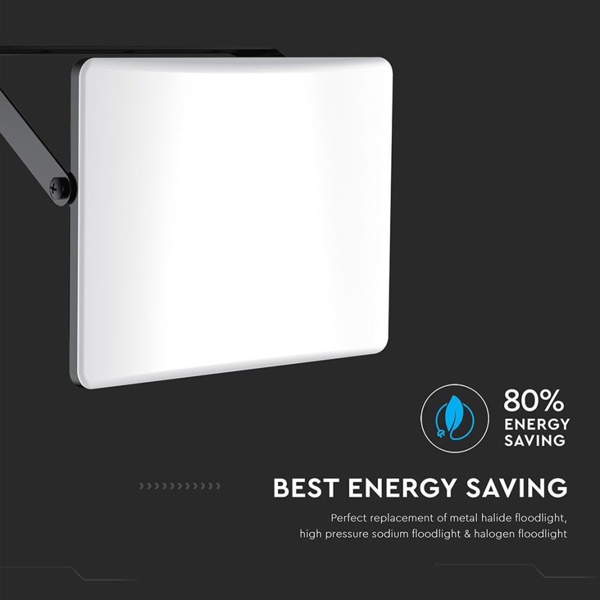 LED Strålkastare LED/100W/230V 3000/4000/6500K IP65 svart