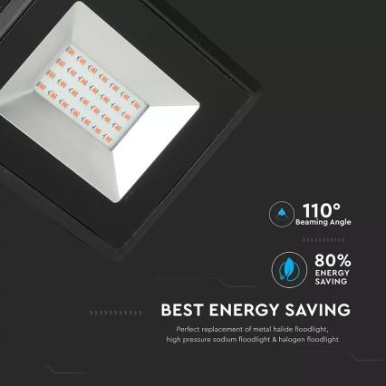 LED Strålkastare LED/20W/230V IP65 rosa ljus