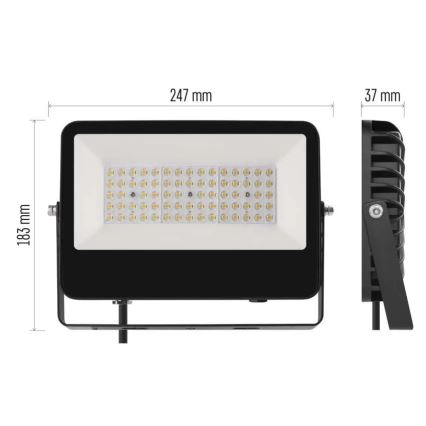 LED strålkastare AVENO LED/48W/230V 4000K 7200 lm IP66 svart