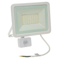 LED strålkastare för utomhusbruk med en sensor NOCTIS LUX 2 LED/50W/230V 3000K IP44 vit