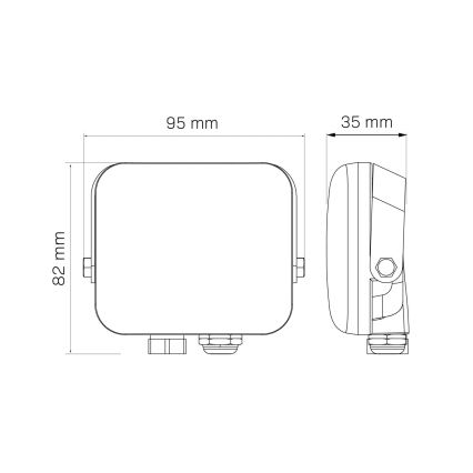LED strålkastare för utomhusbruk MILKY LED/10W/230V 4000K IP65 svart