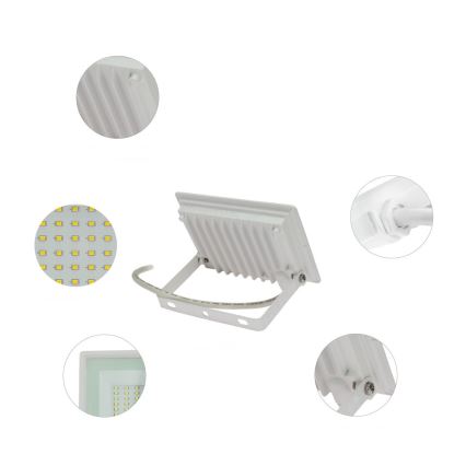 LED strålkastare för utomhusbruk NOCTIS LUX 3 LED/30W/230V 3000K IP65 vit