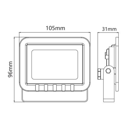 LED strålkastare LED/10W/230V 6500K IP65