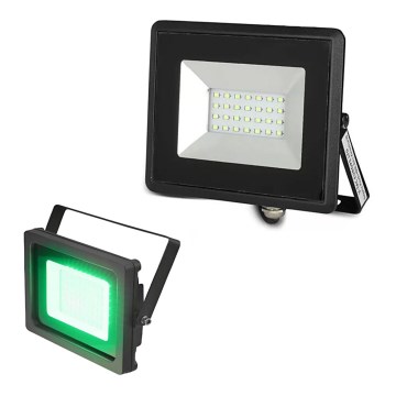 LED Strålkastare LED/20W/230V IP65 grönt ljus