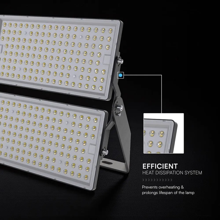 LED-strålkastare LED/500W/230V 4000K IP65 grå