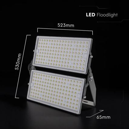 LED-strålkastare LED/500W/230V 4000K IP65 grå