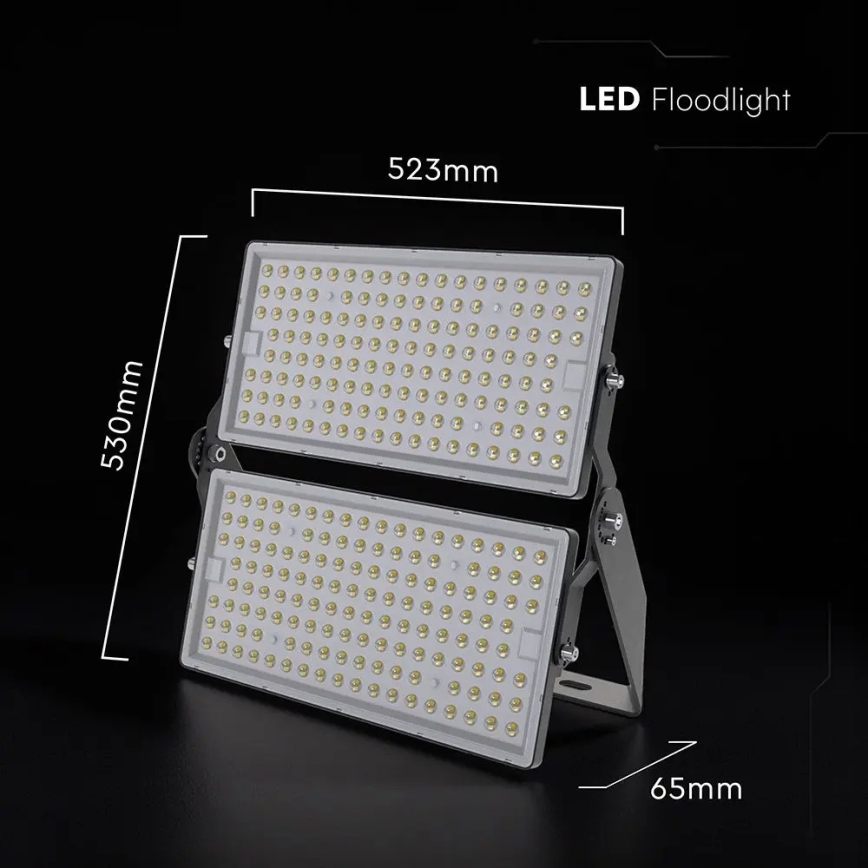 LED-strålkastare LED/500W/230V 4000K IP65 grå
