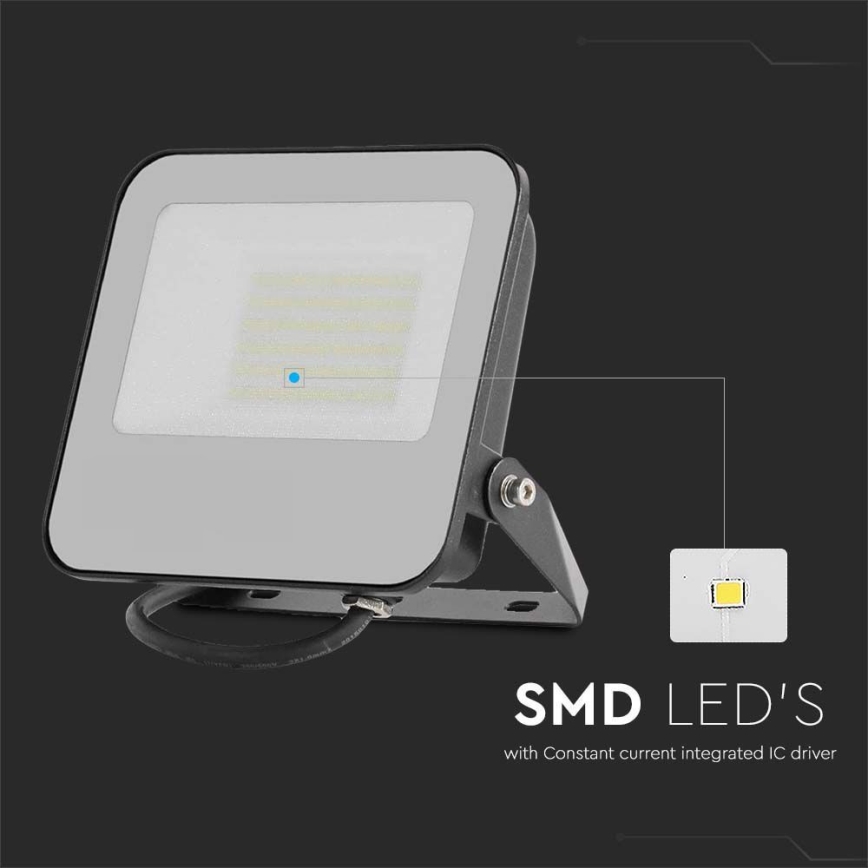 LED Strålkastare LED/50W/230V 4000K IP65 svart