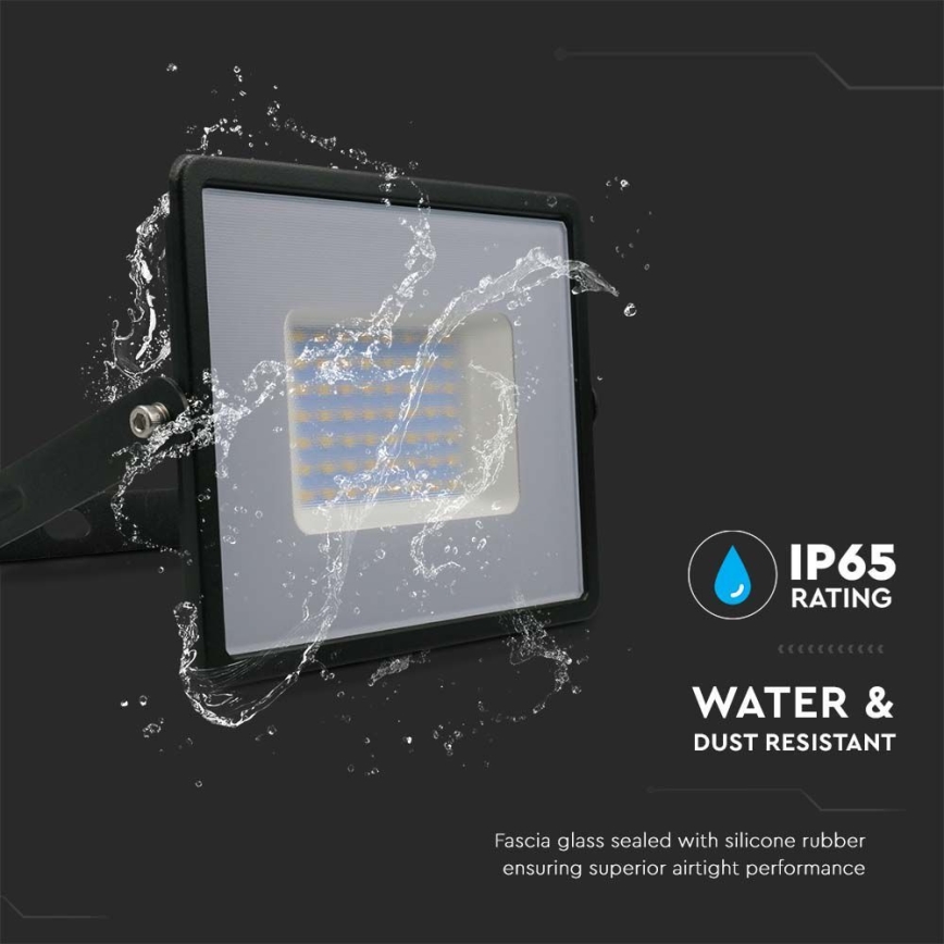 LED strålkastare LED/50W/230V 6500K IP65 svart