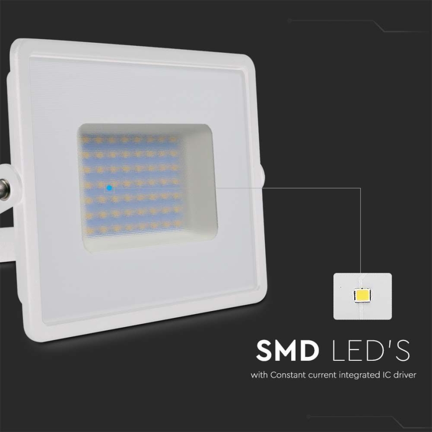 LED strålkastare LED/50W/230V 6500K IP65 vit