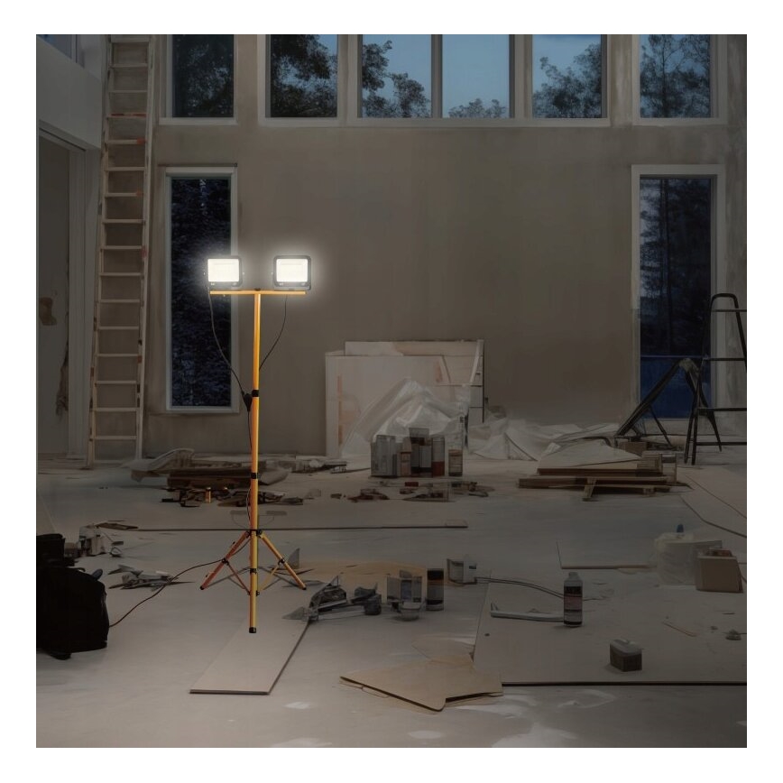 LED Strålkastare med ett stativ NOCTIS 2xLED/50W/230V 4000K IP65