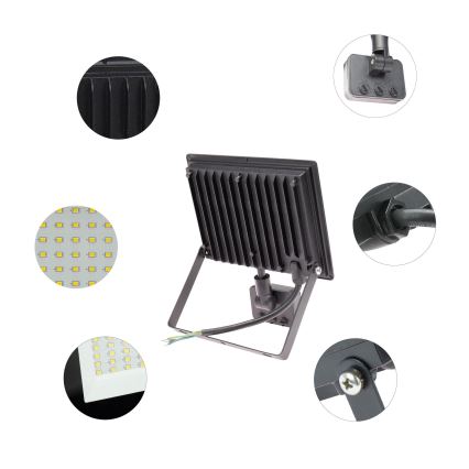 LED-strålkastare med rörelsesensor NOCTIS LUX 3 LED/50W/230V 3000K IP44 svart