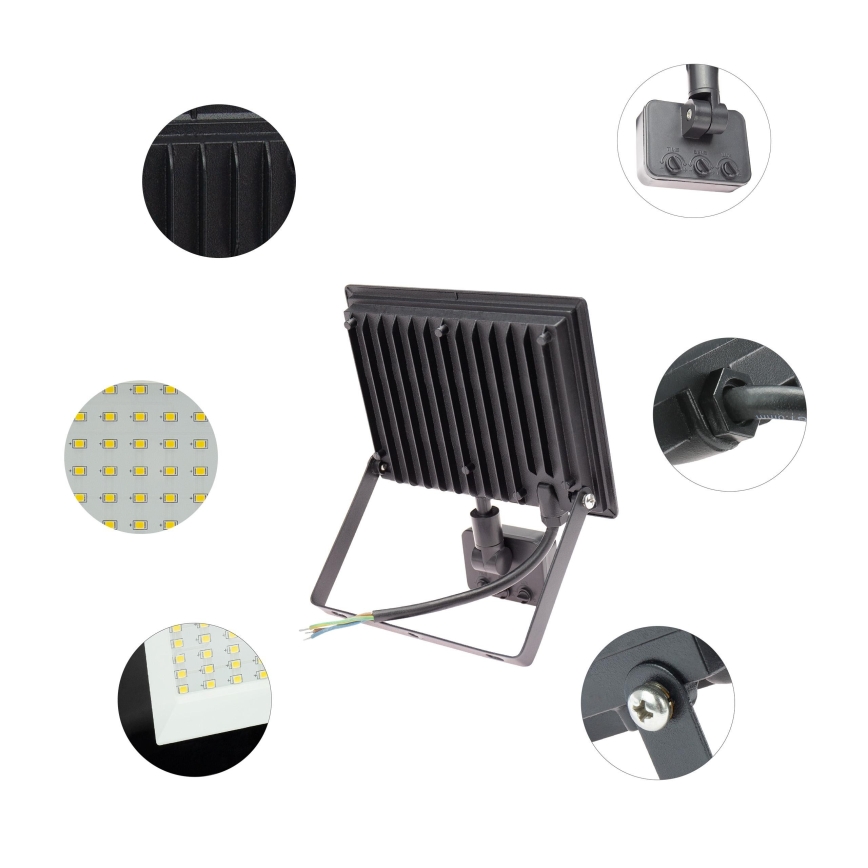 LED-strålkastare med rörelsesensor NOCTIS LUX 3 LED/50W/230V 3000K IP44 svart