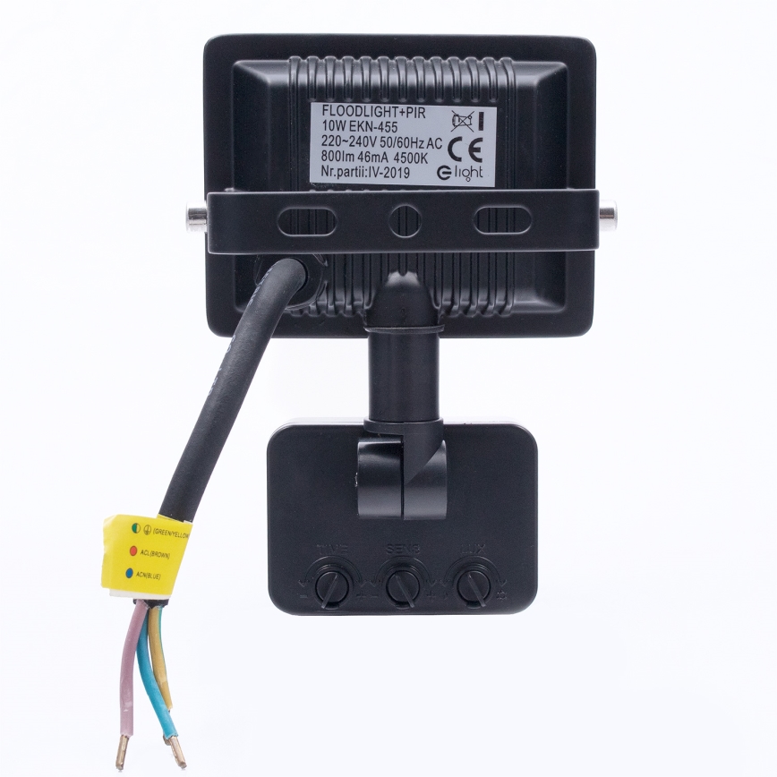 LED Strålkastare med sensor LED/10W/230V IP65 4500K