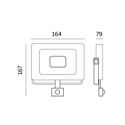 LED strålkastare med sensor LED/30W/230V 6500K IP44