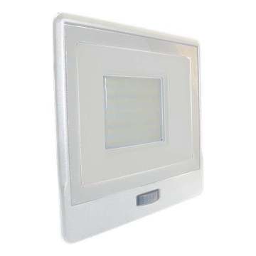 LED strålkastare med sensor LED/50W/230V 4000K IP65 vit