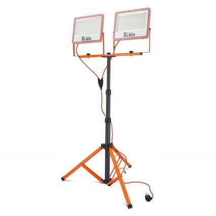 LED-strålkastare med stativ 2xLED/100W/230V 4500K IP65 orange