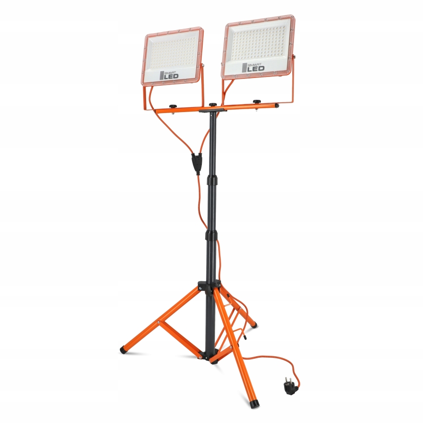 LED-strålkastare med stativ 2xLED/100W/230V 4500K IP65 orange