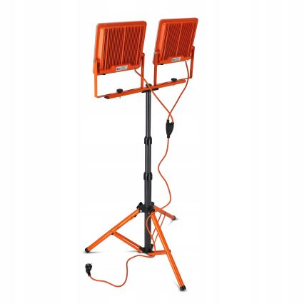 LED-strålkastare med stativ 2xLED/100W/230V 4500K IP65 orange