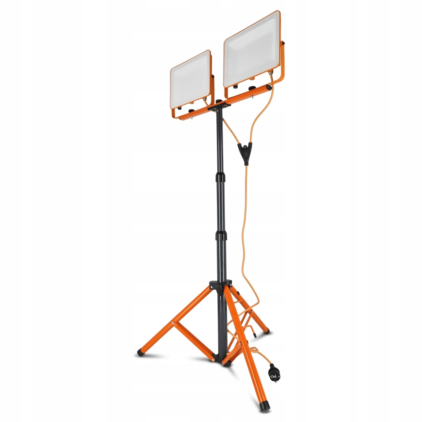 LED-strålkastare med stativ 2xLED/100W/230V 4500K IP65 orange