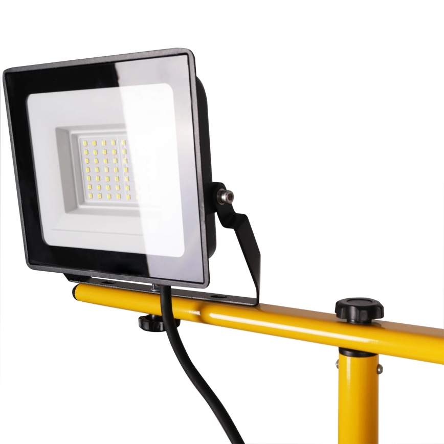 LED-strålkastare med stativ 2xLED/30W/230V 6500K IP65 gul